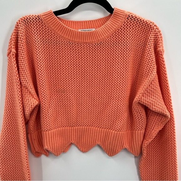 Ronny Kobo Knit Sweater Pullover Pastel Orange Long Sleeve Small - Picture 5 of 8
